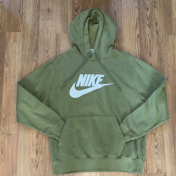 Nike Men's Olive Green Hoodie - Picture 1 of 8